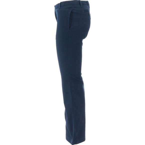 NWT LANDS' END GIRL'S BOOTCUT PERFECT FIT BLENDED PANTS CLASSIC NAVY 16 - Picture 3 of 9